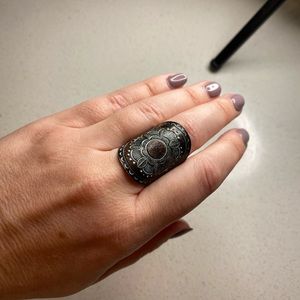 Cute ring and bracelet copper set with touches of turquoise by Cheeky’s Boutique